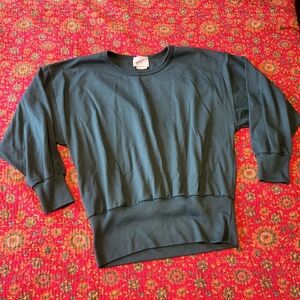 Vintage Teal Dolman Sleeve Pullover
